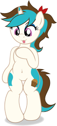 Size: 1204x2656 | Tagged: safe, artist:digiqrow, imported from derpibooru, oc, oc only, pony, semi-anthro, unicorn, belly button, simple background, tongue out, transparent background