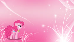 Size: 1920x1080 | Tagged: safe, artist:turtlelove73, artist:unfiltered-n, edit, imported from derpibooru, pinkie pie, pony, abstract background, artifact, element of laughter, female, pink, solo, wallpaper, wallpaper edit