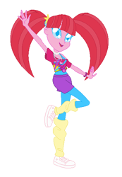 Size: 378x546 | Tagged: safe, artist:creepypastafran, artist:lavander doodles, imported from derpibooru, pacific glow, equestria girls, base used, colored pupils, equestria girls-ified, female, shoes, simple background, smiling, sneakers, solo, white background