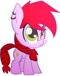 Size: 852x1081 | Tagged: safe, artist:bravefleet, artist:datonetrumpet, imported from derpibooru, oc, oc only, oc:crab apple, earth pony, pony, chibi, cute, simple background, smol, solo, transparent background