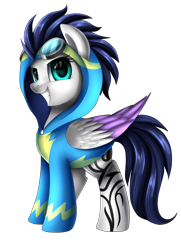 Size: 2016x2783 | Tagged: safe, artist:pridark, imported from derpibooru, oc, oc only, oc:switch, oc:switch storm, pegasus, pony, clothes, commission, female, hoodie, mare, simple background, tattoo, transparent background, wonderbolts