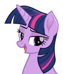 Size: 2400x2800 | Tagged: safe, artist:cheezedoodle96, imported from derpibooru, twilight sparkle, alicorn, pony, bust, female, lidded eyes, looking at you, mare, open mouth, simple background, solo, transparent background, twilight sparkle (alicorn), vector