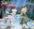 Size: 3600x3000 | Tagged: safe, artist:avchonline, imported from derpibooru, coco pommel, oc, bird, deer, earth pony, elf, pony, semi-anthro, ballerina, ballet, bipedal, bow, canon x oc, canterlot royal ballet academy, cloak, clothes, crying, deer magic, dress, en pointe, female, flower, forest, frilly dress, gloves, hair bow, jewelry, long gloves, magic, male, mare, pantyhose, poofy shoulders, reflection, stars, story in the source, tiara, tutu