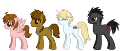 Size: 900x375 | Tagged: safe, artist:caramelcat123, imported from derpibooru, pegasus, pony, unicorn, cherry blossoms, fai, flower, flower blossom, kurogane, ponies, syaoran, tsubasa reservoir chronicles