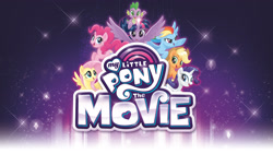 Size: 2560x1440 | Tagged: safe, imported from derpibooru, applejack, fluttershy, pinkie pie, rainbow dash, rarity, spike, twilight sparkle, alicorn, dragon, my little pony: the movie, mane seven, mane six, my little pony logo, twilight sparkle (alicorn), wallpaper