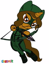 Size: 2544x3312 | Tagged: safe, artist:enzomersimpsons, imported from derpibooru, oc, oc only, pony, arrowverse, crossover, dc comics, green arrow, oliver queen, solo