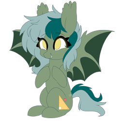 Size: 1500x1500 | Tagged: safe, artist:lnspira, imported from derpibooru, oc, oc only, oc:nisha, bat pony, pony, female, mare, simple background, sitting, solo, transparent background