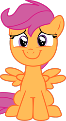 Size: 600x1107 | Tagged: safe, artist:frownfactory, imported from derpibooru, scootaloo, pegasus, pony, parental glideance, .svg available, cute, cutealoo, female, filly, happy, scootalove, simple background, smiling, solo, svg, transparent background, vector