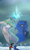 Size: 1280x2133 | Tagged: safe, artist:feathershine1, imported from derpibooru, king sombra, princess celestia, princess luna, alicorn, pony, unicorn, fall of the crystal empire, crystal empire, crystal heart, fall of an empire, floppy ears, looking at each other, royal sisters, snow, snowy, trio