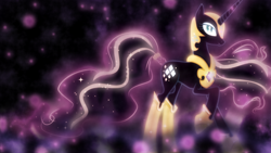 Size: 1600x900 | Tagged: safe, artist:arkadynekozukii, artist:sailortrekkie92, edit, imported from derpibooru, nightmare rarity, pony, unicorn, armor, female, raised hoof, royalty, solo, tail wrap, vector, wallpaper, wallpaper edit