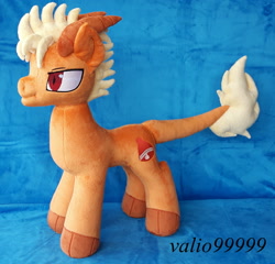 Size: 2599x2500 | Tagged: safe, artist:valio99999, imported from derpibooru, oc, oc only, oc:orobas, dracony, hybrid, horns, irl, photo, plushie, solo