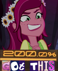 Size: 634x777 | Tagged: safe, edit, edited screencap, imported from derpibooru, screencap, gloriosa daisy, equestria girls, legend of everfree, 200% mad, caption, expand dong, exploitable meme, faic, female, i got this, image macro, meme, solo