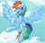 Size: 2048x1966 | Tagged: safe, artist:midnight-soliloquy, imported from derpibooru, rainbow dash, pony, cloud, female, sky, solo