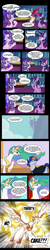 Size: 600x3020 | Tagged: safe, artist:lawombat, imported from derpibooru, daybreaker, princess celestia, starlight glimmer, twilight sparkle, oc, alicorn, pony, a royal problem, cake, cakelestia, comic, corrupted, daycaker, equestria is doomed, food, twilight sparkle (alicorn), we're all doomed, xk-class end-of-the-world scenario