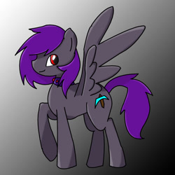 Size: 1024x1024 | Tagged: safe, artist:castlemaid, imported from derpibooru, oc, oc only, oc:dark light, pegasus, pony, simple background, white background