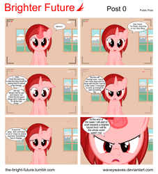 Size: 5452x6000 | Tagged: safe, artist:waveywaves, imported from derpibooru, oc, oc only, oc:ruby rey, pony, comic:brighter future, absurd resolution, comic