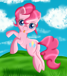 Size: 1250x1422 | Tagged: safe, artist:brok-enwings, imported from derpibooru, pinkie pie, pony, female, solo, tongue out