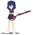 Size: 2486x2572 | Tagged: safe, artist:trungtranhaitrung, artist:zacatron94, color edit, edit, imported from derpibooru, equestria girls, anime, belly button, clothes, colored, equestria girls-ified, female, kill la kill, midriff, ryuko matoi, scissor blade, senketsu, simple background, skirt, solo, transparent background