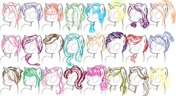 Size: 564x308 | Tagged: artist needed, safe, imported from derpibooru, pony, manes, reference sheet