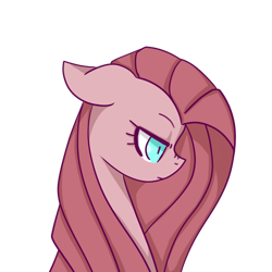 Size: 1000x1000 | Tagged: safe, artist:mintatheena, imported from derpibooru, pinkie pie, earth pony, pony, bust, female, looking down, mare, pinkamena diane pie, portrait, simple background, solo, transparent background