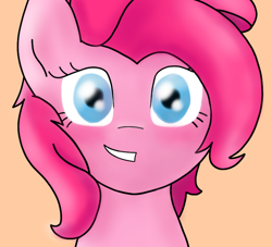 Size: 912x827 | Tagged: safe, artist:zephyr!, imported from derpibooru, pinkie pie, earth pony, pony, bust, cute, diapinkes, female, looking at you, portrait, simple background, solo, younger