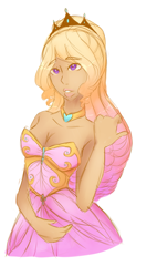 Size: 1147x2025 | Tagged: safe, artist:kittii-kat, imported from derpibooru, princess cadance, human, clothes, dress, female, humanized, shoulderless, simple background, solo, white background
