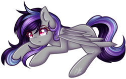 Size: 1024x649 | Tagged: safe, artist:sketchyhowl, imported from derpibooru, oc, oc only, oc:sketchy howl, pegasus, pony, female, mare, prone, simple background, solo, transparent background