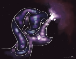 Size: 4200x3300 | Tagged: safe, artist:supersiri, imported from derpibooru, starlight glimmer, pony, unicorn, constellation, eyes closed, female, incorporeal, solo, stars