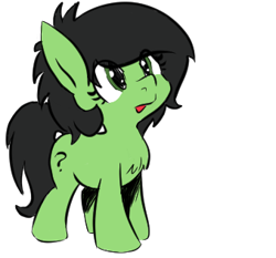 Size: 339x316 | Tagged: safe, artist:lockhe4rt, edit, imported from derpibooru, oc, oc only, oc:filly anon, pony, chest fluff, cute, female, filly, foal, question mark, smol, solo