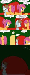 Size: 1600x4000 | Tagged: safe, artist:jake heritagu, imported from derpibooru, chip mint, rain catcher, scootaloo, pony, comic:ask motherly scootaloo, clock, comic, couch, hairpin, motherly scootaloo