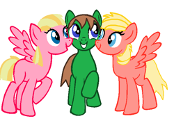 Size: 699x494 | Tagged: safe, imported from derpibooru, oc, oc:ian, pony, andrea libman, ashleigh ball, base used, ponified, simple background, white background