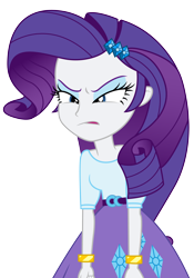Size: 6540x9366 | Tagged: safe, artist:illumnious, imported from derpibooru, rarity, dance magic, equestria girls, spoiler:eqg specials, absurd resolution, angry, bracelet, clothes, cute, female, madorable, simple background, skirt, solo, transparent background, vector