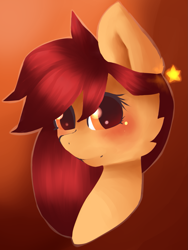 Size: 1249x1661 | Tagged: safe, artist:fluffleduckle, imported from derpibooru, oc, oc only, pony, bust, gradient background, portrait, solo