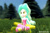 Size: 1356x897 | Tagged: safe, artist:blackbelt2297, imported from derpibooru, paisley, equestria girls, 3d, female, gmod, grass, sitting, solo