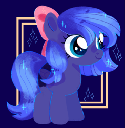 Size: 1555x1590 | Tagged: safe, artist:kotoink, imported from derpibooru, princess luna, pony, bow, female, filly, hair bow, solo, woona, younger