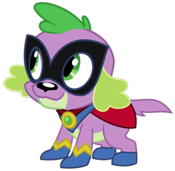 Size: 2509x2456 | Tagged: safe, artist:sketchmcreations, imported from derpibooru, humdrum, spike, spike the regular dog, dog, equestria girls, movie magic, spoiler:eqg specials, clothes, costume, cute, male, power ponies, simple background, solo, spikabetes, transparent background, vector