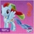 Size: 800x800 | Tagged: safe, imported from derpibooru, rainbow dash, pony, female, my little pony logo, official, solo, toy