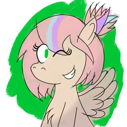 Size: 1000x1000 | Tagged: safe, artist:b-cacto, imported from derpibooru, oc, oc only, oc:sweet skies, pony, doodle, one eye closed, solo, wink