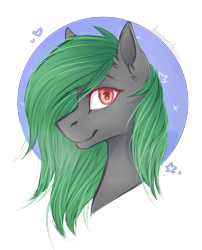 Size: 874x1080 | Tagged: safe, artist:kseniyart, imported from derpibooru, oc, oc only, oc:toxic gears, pony, bust, female, mare, portrait, solo