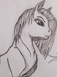 Size: 1651x2245 | Tagged: safe, artist:pantheracantus, imported from derpibooru, oc, oc only, oc:tracy cage, pony, /mlp/, traditional art