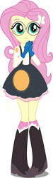 Size: 488x1635 | Tagged: safe, artist:mike437, imported from derpibooru, fluttershy, equestria girls, clothes, cosplay, costume, crossover, cute, fluttermedic, glasses, medic, meganekko, shyabetes, skirt, team fortress 2