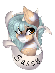 Size: 3031x4000 | Tagged: safe, artist:crazllana, imported from derpibooru, oc, oc only, oc:forest keeper, earth pony, pony, banner, bust, female, high res, horns, portrait, simple background, solo, transparent background