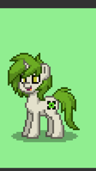 Size: 640x1136 | Tagged: safe, artist:sirbumpaous, deleted from derpibooru, imported from derpibooru, oc, oc only, oc:bumpy, pony, unicorn, pony town, pixel art