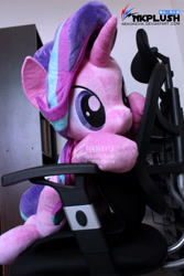 Size: 3456x5184 | Tagged: safe, artist:nekokevin, imported from derpibooru, starlight glimmer, pony, unicorn, series:nekokevin's glimmy, chair, irl, life size, photo, plushie, solo