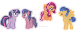 Size: 1024x414 | Tagged: safe, artist:mudkipzuniverse, imported from derpibooru, flash sentry, twilight sparkle, alicorn, pegasus, pony, unicorn, family, female, flashlight, male, next generation, shipping, straight