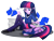 Size: 2900x2200 | Tagged: safe, artist:geraritydevillefort, imported from derpibooru, oc, oc only, oc:synthesia monsparkle, alicorn, pony, the count of monte rainbow, equestria girls, book, clothes, high res, human ponidox, mondego, monsparkle, not twilight sparkle, paper, prone, self ponidox, simple background, sleeping, square crossover, the count of monte cristo, transparent background