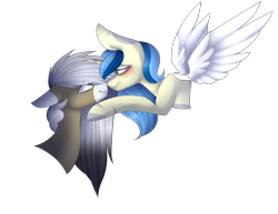 Size: 3985x3080 | Tagged: safe, artist:umiimou, imported from derpibooru, oc, oc only, oc:keanu, oc:miss kat, pony, unicorn, female, high res, mare, simple background, transparent background, wings