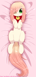 Size: 1024x2200 | Tagged: safe, artist:little-sketches, artist:php146, imported from derpibooru, oc, oc only, oc:akarui sakura, earth pony, pony, body pillow, body pillow design, female, mare, on back, solo