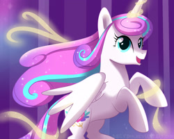 Size: 2500x2000 | Tagged: safe, artist:dailydoo, imported from derpibooru, princess flurry heart, alicorn, pony, female, magic, mare, older, older flurry heart, open mouth, solo