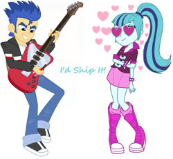 Size: 1348x1242 | Tagged: safe, artist:truereflections101, imported from derpibooru, flash sentry, sonata dusk, equestria girls, male, senata, shipping, straight